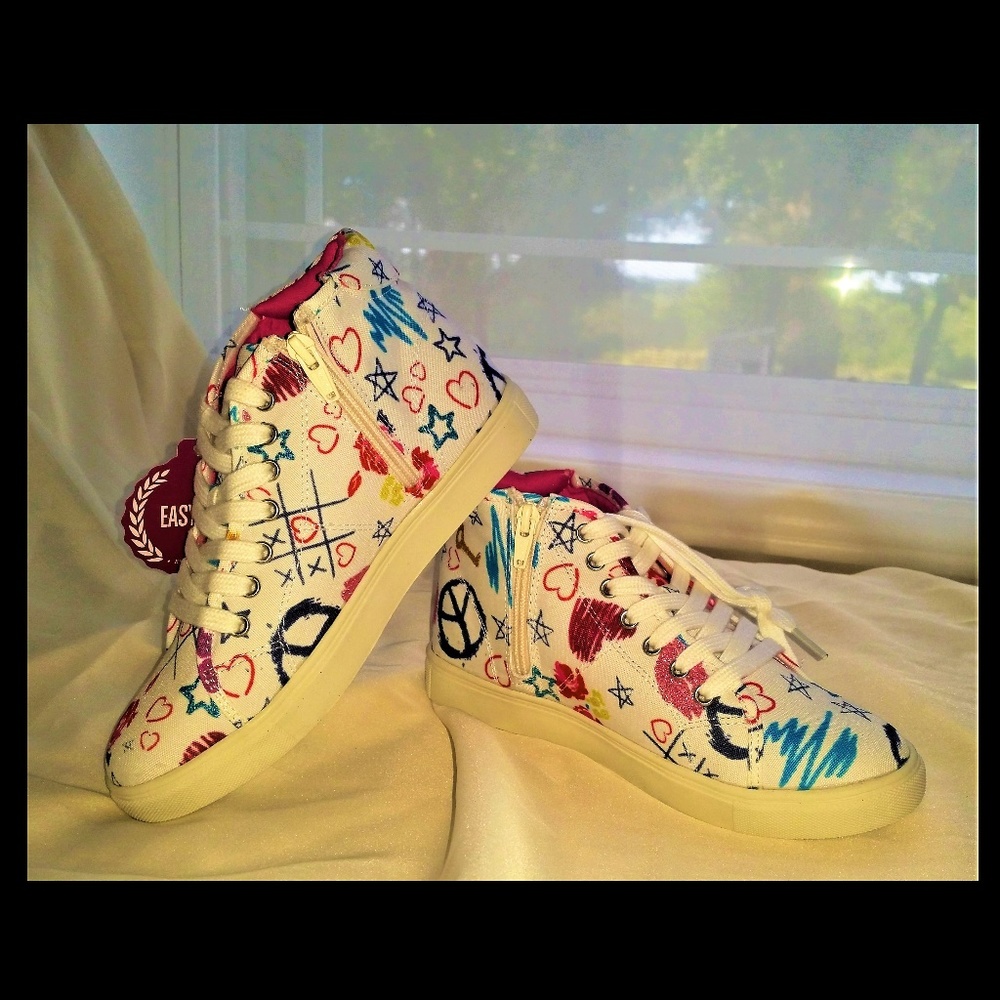 Size 4 Girls' High Top Sneakers